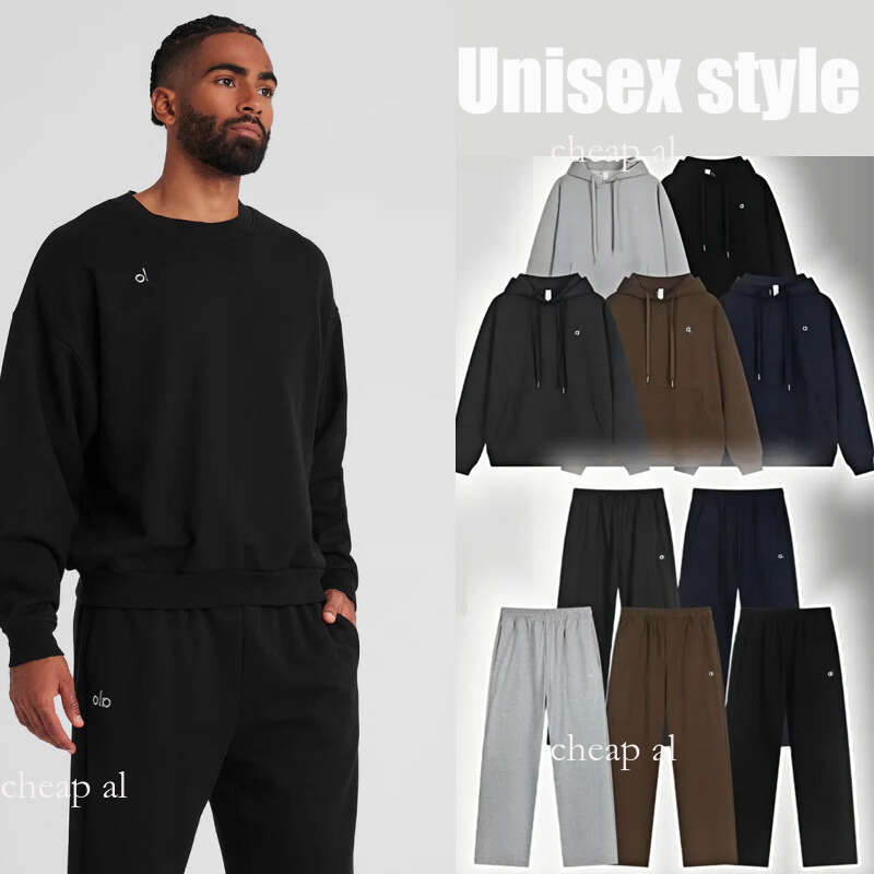 Women Alonessities Men Sets jackets Zip Sweatshirt Sweatpants set Pullover Hoodie Alonessities Jacket Pullover Yoga 1/4 Full Zip Crew Pants Clothes Soft