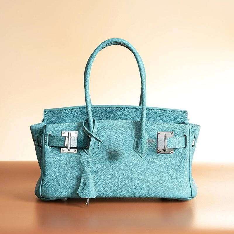 High Quality New Long Style Genuine Leather With Silver Buckle For Women Top Grain Cowhide Fashionable Luxury Handbag Liksusie
