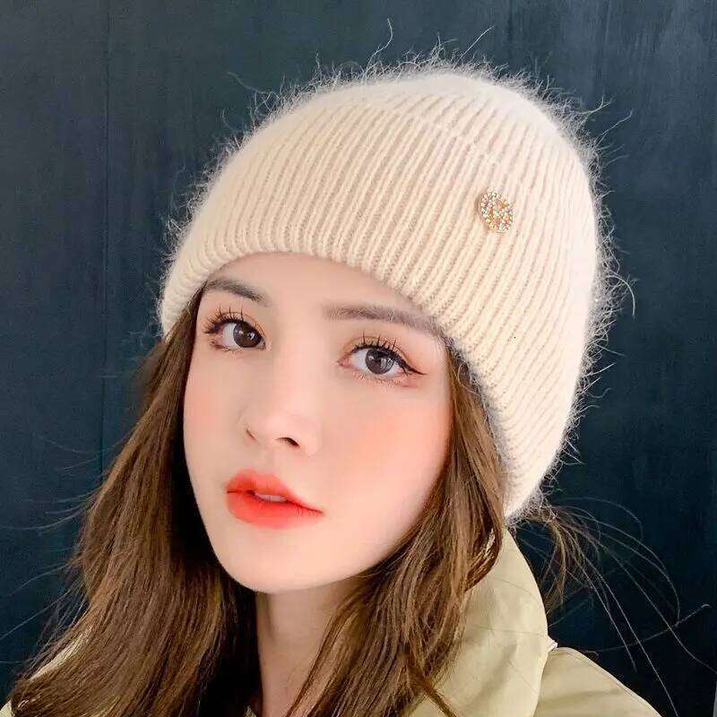 1pc Winter Warm Layer Knitted Beanie hat Women,windproofPlain Color Multi-functional Accessories Headhat for Daillwear 26L0107