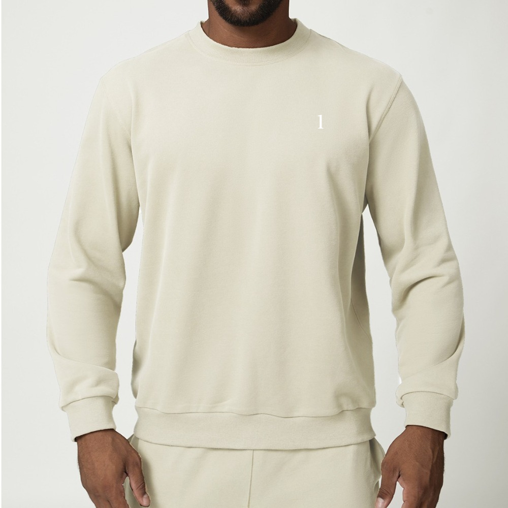 Men's Sports and Leisure Crew Neck Sweater Crewneck Sweatshirt Solid Color Citywalk Home Commuter Pullover 1010