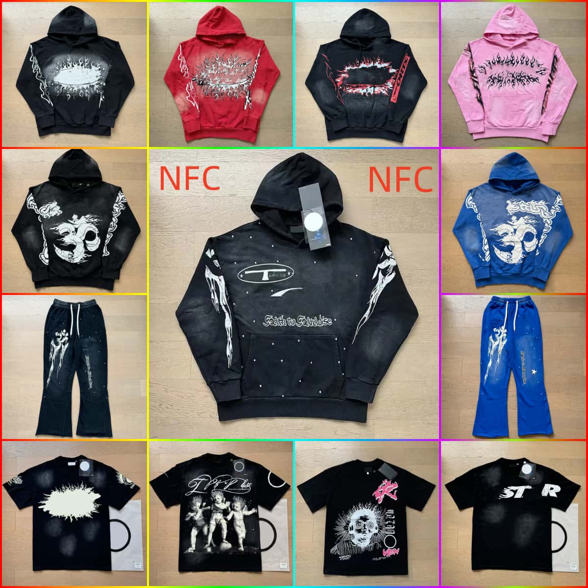 Designer t shirt hoodie graphic tee for men womens hippie short sets Y2K vintage hoodies and pants streetwear washed classic men's clothing us size S-XL D7b