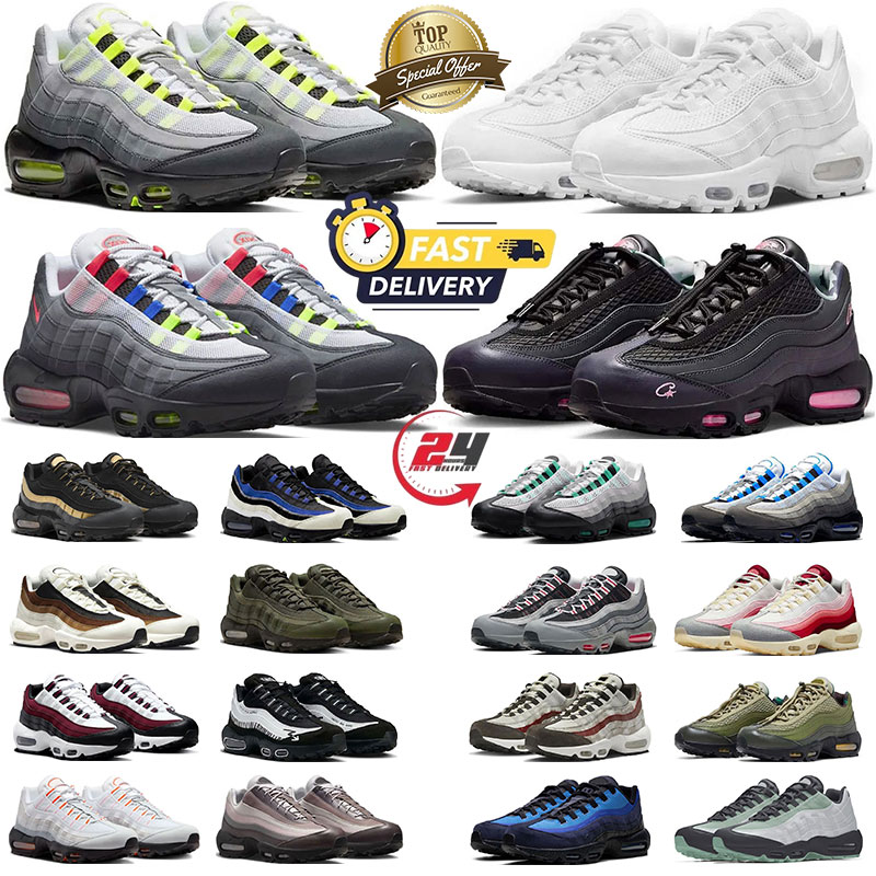 Fast delivery 95 95s Shoe Designer Sneakers Casual Shoes Trainers Triple Black White yellow Green Neon Chili Red Men Women Outdoor Sneakers Runners 36-46