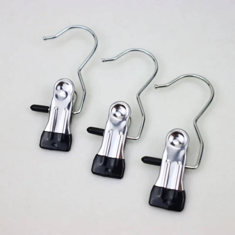 Premium Stainless Steel Clothes Pegs with Hooks - Space-Saving Laundry Hangers for Pants, Towels & Closet Organization - view 7