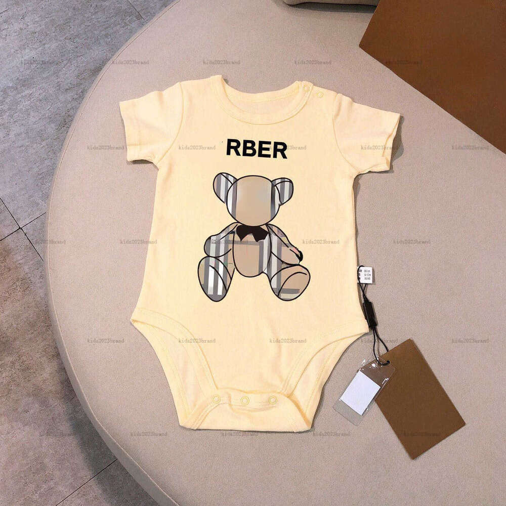 New newborn bodysuit Bear-shaped doll pattern toddler romper designer Baby clothing Short sleeve infant jumpsuits A141X04N082