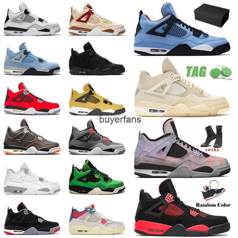 Quality 4 Top Basketball Shoes Zen Master 4s IV Mens Womens Red Thunder University Blue Cactus Jack Black Cat Toro Bravo Designer