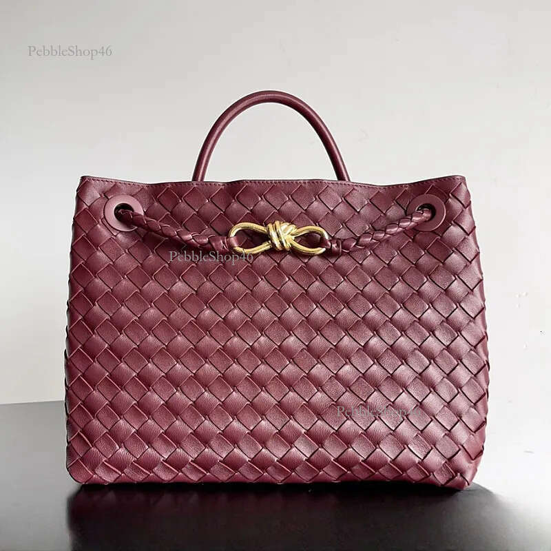 Mirror Quality Designer bv bags Woven Handle Andiamo andiamo bag Handbag Women's Leather Versatile Luxury Sheepskin White Crossbody Parachute Bag 795 17b