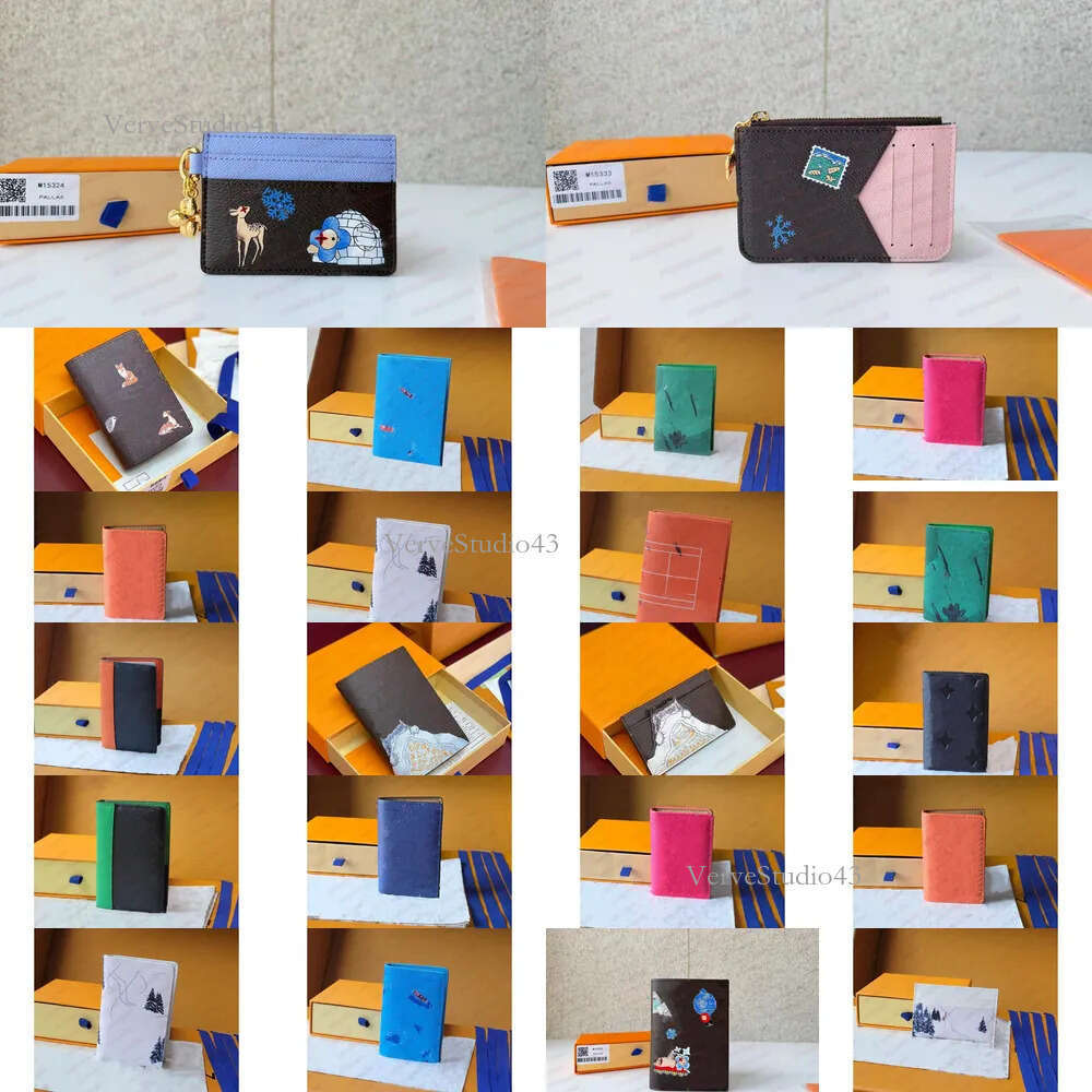 designer lvsity bag Multi-function Card Holder Wallet with Passport Cover Fashion Zip Coin Purse with Multiple Card Slots RFID Slim Pocket Organizer lvslys bag a77