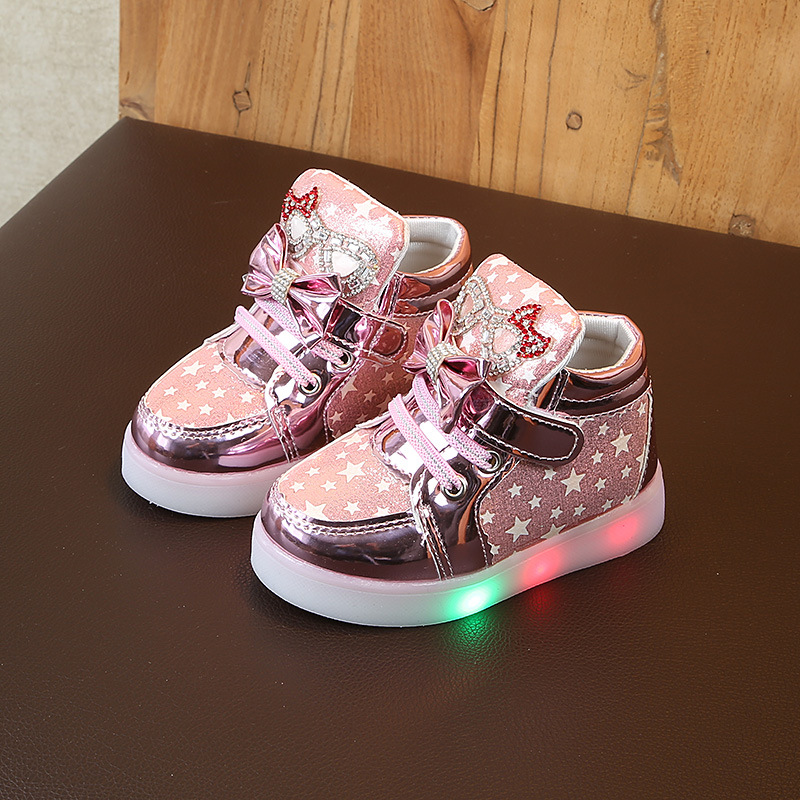 2026 kid shoe girls luminous shoes flashing lights fashion sneakers toddler little kid led sneakers
