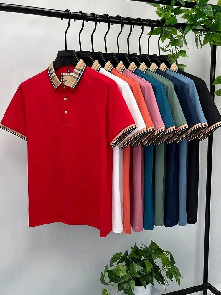 polo designer polo men luxus shirt t shirt designer shirt designer clothes men Luxury Brand Short Sleeve Fashionable Simple summer Breathable V-Neck