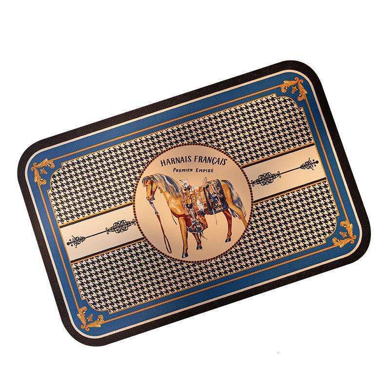 Vintage Nordic Houndstooth Placemat Waterproof Oilproof Heat Insulation Non-Slip Heat-Resistant Dining Table High-End Light Luxury Home Mat Ins