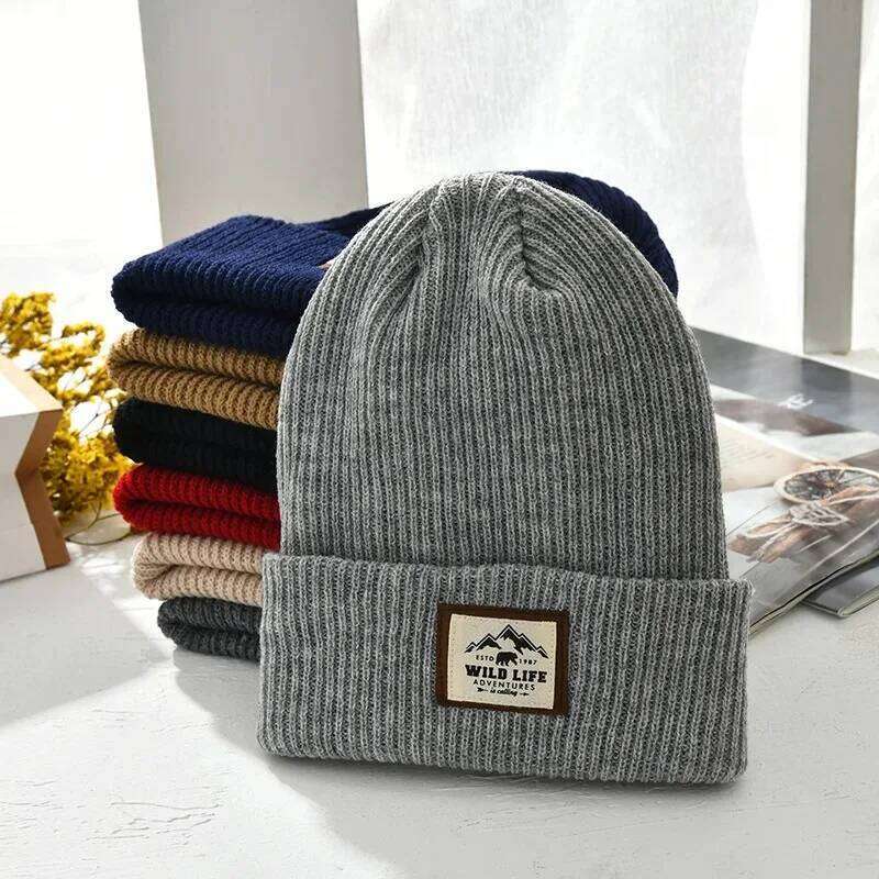 Knitted Jacquard Stripe Ear Protection Warm Trendy Casual Hat 26L0107