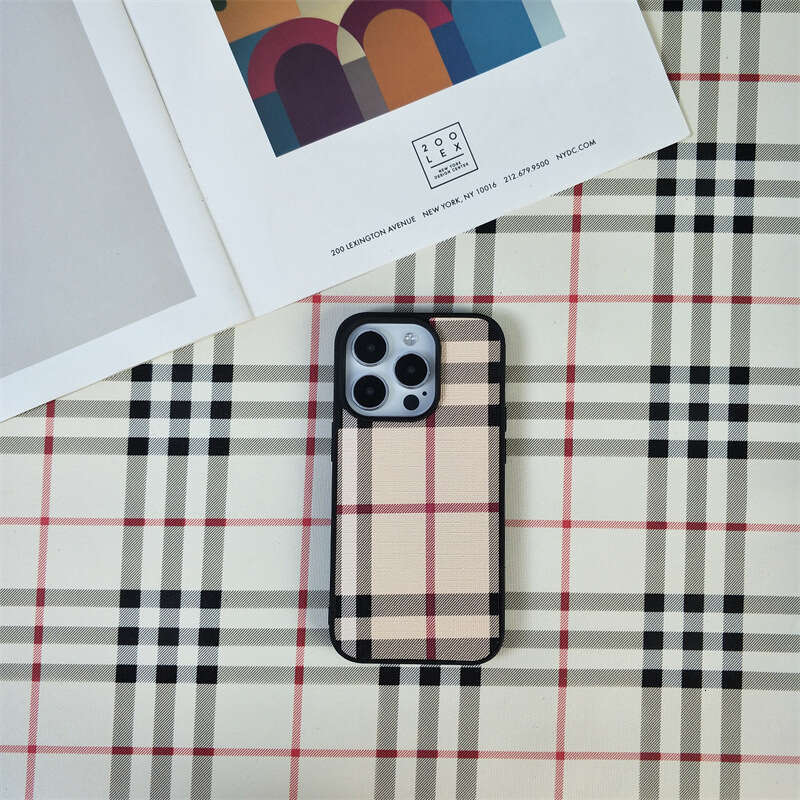 British Style Striped Compatible With Iphone 16/15/14 Large Hole Phone Case Apple 13/17 Pro Max Full Coverage Trendy
