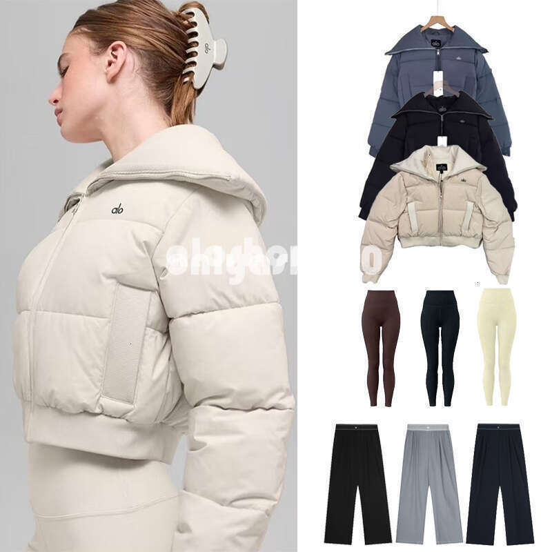 10A Alonessities Sets Jackets Women Clothes Leggings Pant Jacket Sets Thick Warm Coat High Waist Yoga Leggings Alonessities Jacket Women Pant Sets sweatshirts xl