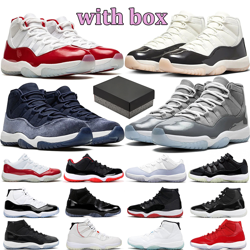 With Box Designer Leisure Shoes Man Woman j11 Cool Grey olive pink blue white black yellow gold green Trainers 11s Basketball sport shoes sneakers