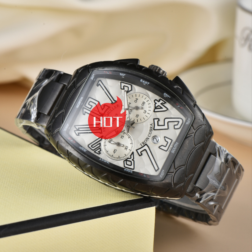 Luxury designer men women FRANCKity watches MULLERity Quartz movement WATCH BIACKity COBRAity Wristwatches stainless steel high-quality wristwatch #92