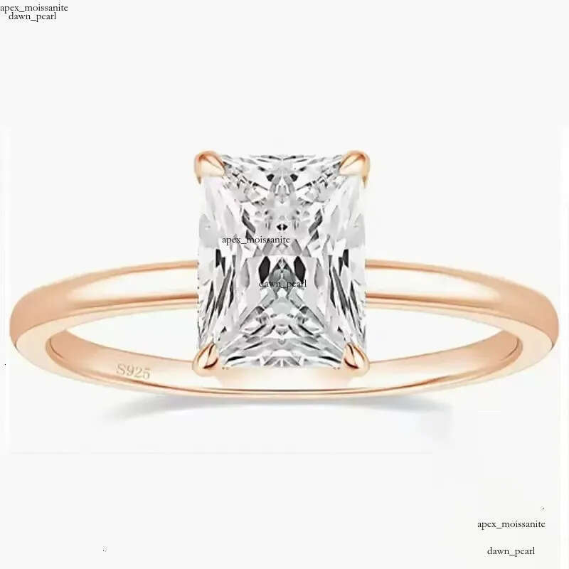 Custom Vvs Lab Grown Created Diamond Band Women Set 10K 14K 18K Solid Gold Cured Eternity Wedding Ring Fine Jewelry 00