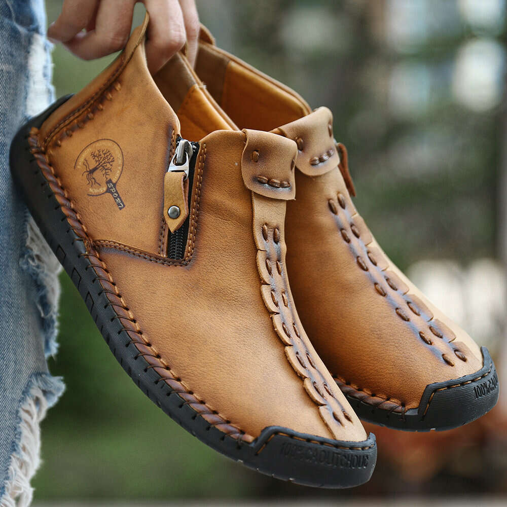 ZULINNA Athletic Shoes Handmade Boots Men S Boots Outdoor Handmade Autumn Zipper