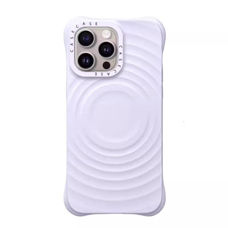 New arrival Letter Wave Pattern Compatible with Apple 17PROMAX Magnetic Phone Case iPhone16p/13Pro/14