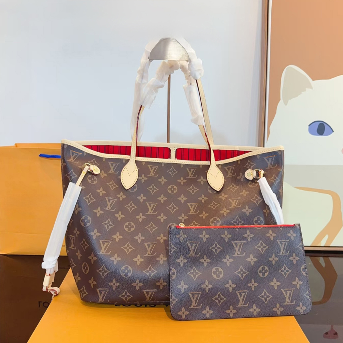 Tote Designer Bag Tote Bag Luxury Bag Fashion Totes Leather Handbag MM Women Bags High Capacity Composite Shopping Bags Old Flower Brown Lattice Bag