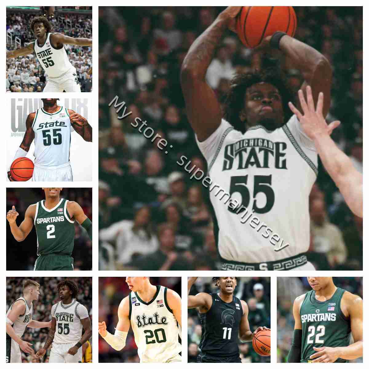 Hot 2025-26 MichiganS STates MSU Spartans College basketball jersey s-3xl Coen Carr 55 Cooper 15 Fears Jr 1 Fidler 8 Holloman 5 Kohler Zapala 10 Walton 43 Walton 40 Teng 2