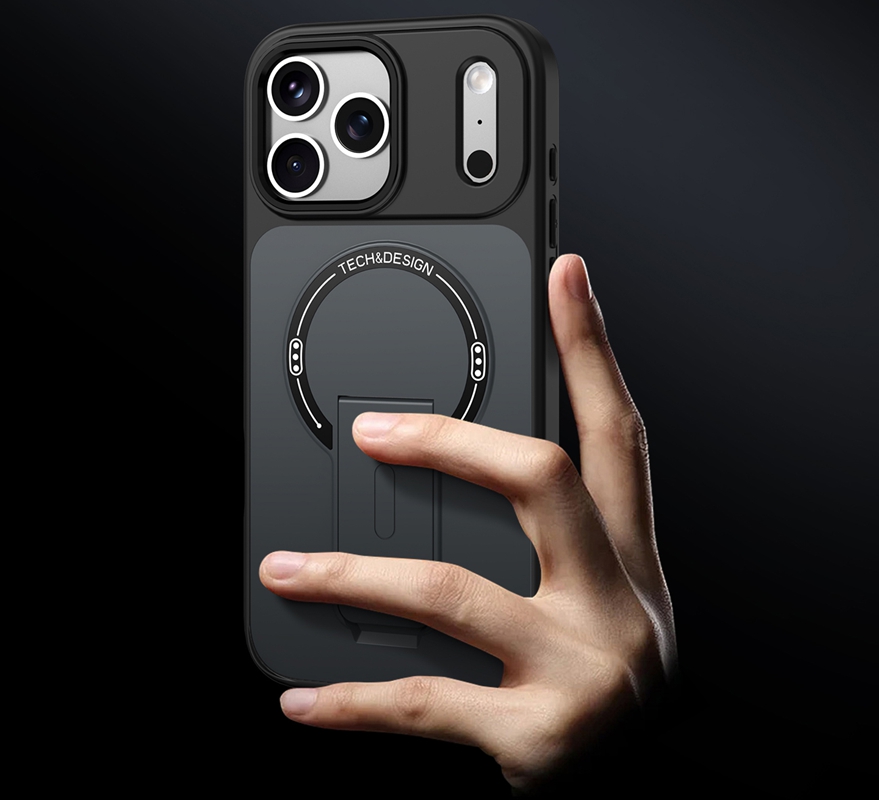 Magnet Wireless Charging Shockproof Case For Iphone 17 Air 16E 16 Plus 15 14 Pro Max 13 Hybrid Hard PC Soft TPU Fashion Business Holder Magnetic Kicks