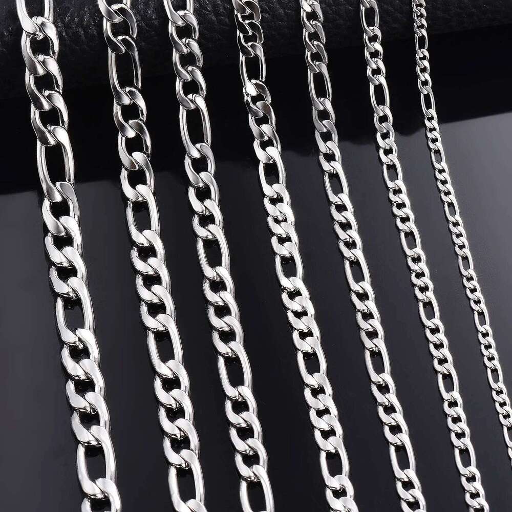 Wholesale 40-75cm 925 Sterling Silver Necklace 2/4/6/8/10/12mm Figaro Chain Lobster Buckle Necklaces Men Woman Fashion Jewelry