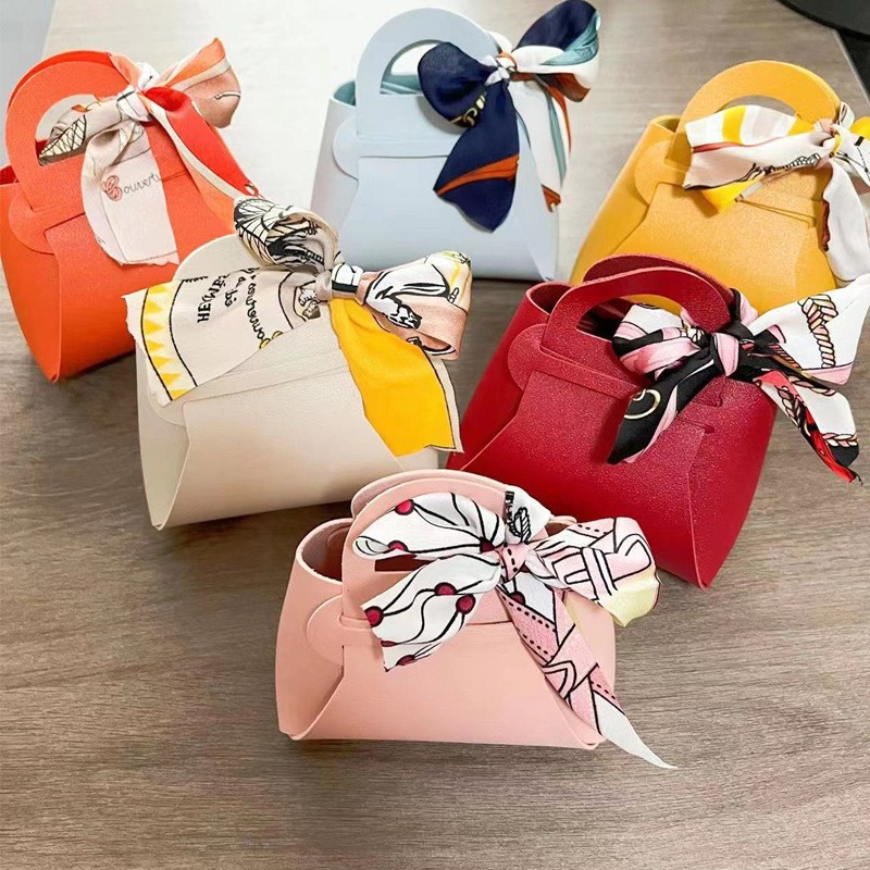 Children's Happy Candy Bag Leather Candy Bag Christmas Gift Bag with Diverse Styles