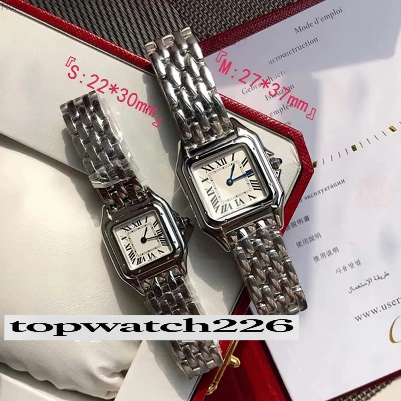 22 watch for ladies Designer Watch Square panthere fashion quartz movement square tanks Women gold silver watches Montre de Luxe busine 27