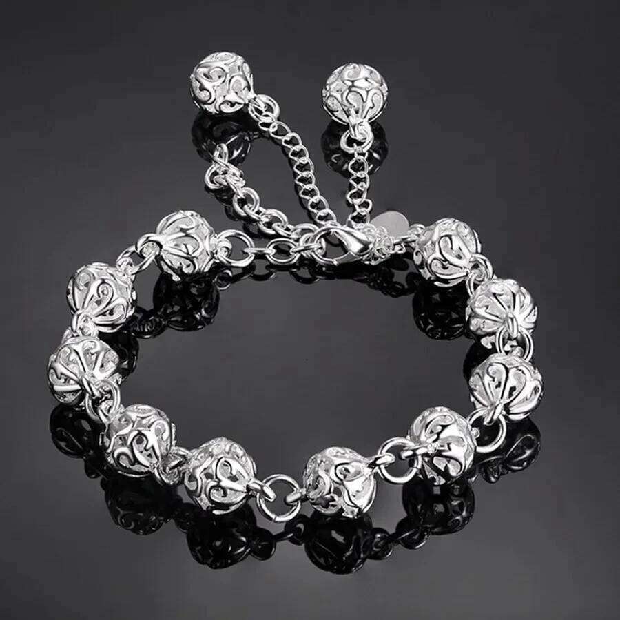 100% 925 Sterling silver Beautiful bracelets noble top pretty fashion Wedding Party cute lady nice Ball women bracelet jewelry