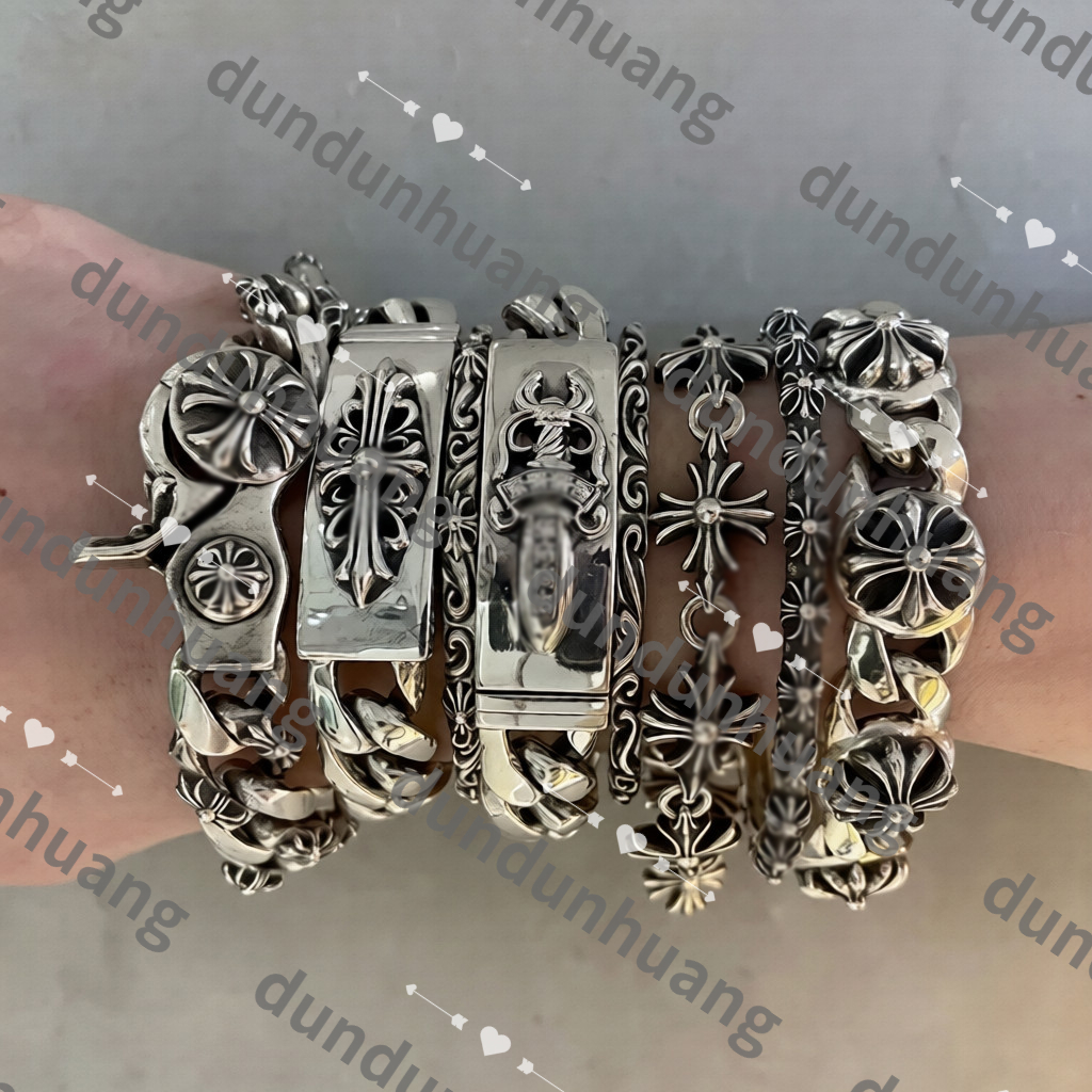 designer bracelet women chrome bracelet Men and Women Bracelets Fashion Wedding Waterproof Jewelry Casual Classic Gold Sliver Bracelet cross bracelet