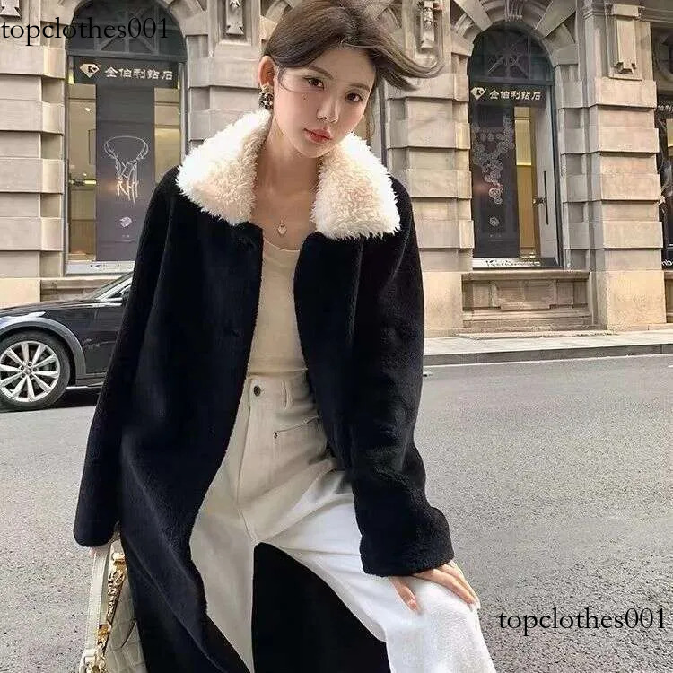 SANRAN 2025 Haining Sheep Shear Long Women's Fur Wool Integrated Simple Winter Warm Coat Xing Zhiguang