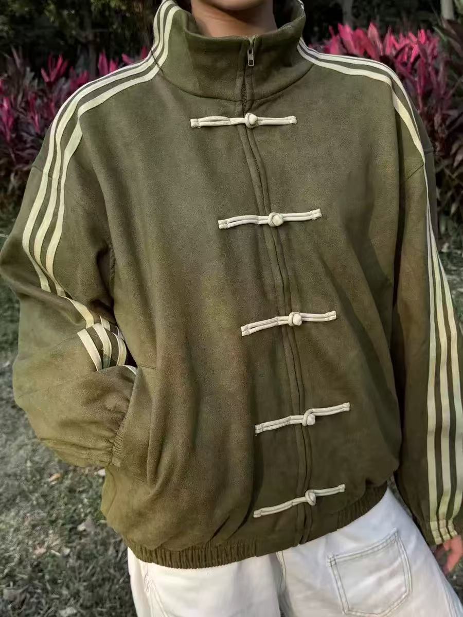 individual Jacket Chinese New Year Jacket campus Jacket Spliced Stand Collar Spring Buttoned Fashion Retro Tang Single Breasted Men Designer Coat d66