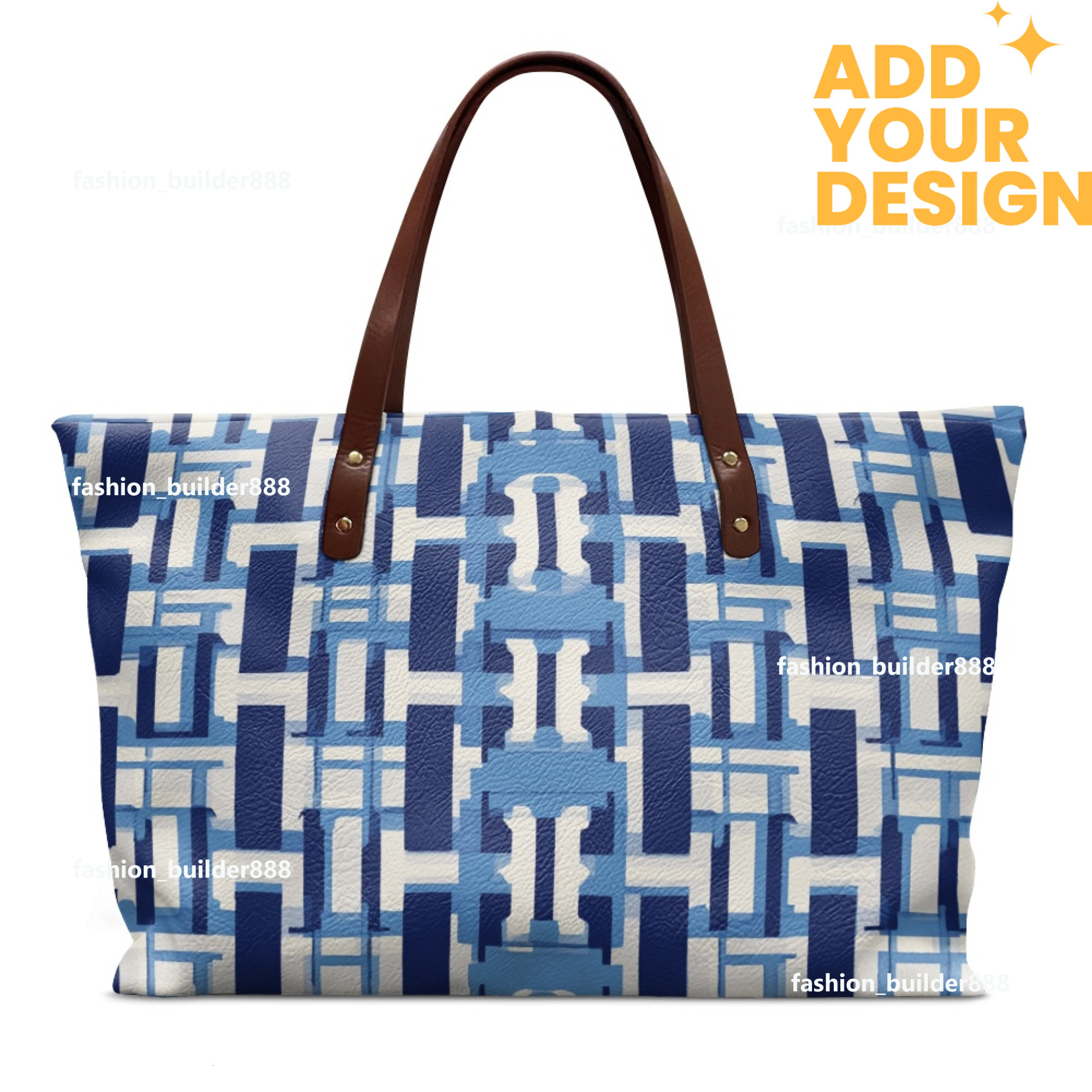 Custom H Oversize Pu Horse pattern Leather Tote Luxury Women Weekender Bag Shopper Handbag Travel Purse H54