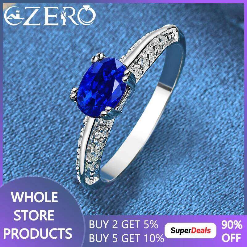 Charm 925 Sterling Silver Blue Crystal Zircon Rings 7/8/9/10 Size For Women Man Wedding Engagement Band Party Fashion Jewelry