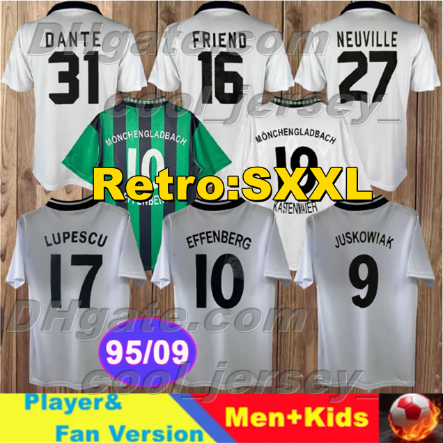 1995 96 Retro Gladbach Borussia Monchengladbach soccer jerseys INSUA HELVEG BOHME VAN HOUT 01 02 05 06 07 2008 09 EFFENBERG Home away mens football shirt top Uniforms