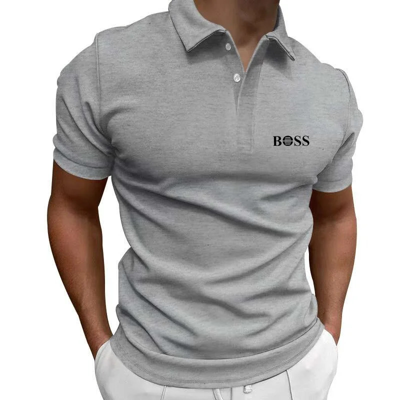 Business Fashion Mens Business Polo Shirt High Quality Printed Summer Outdoor Fitness Running Quick Dry T-Shirt Golf 260106
