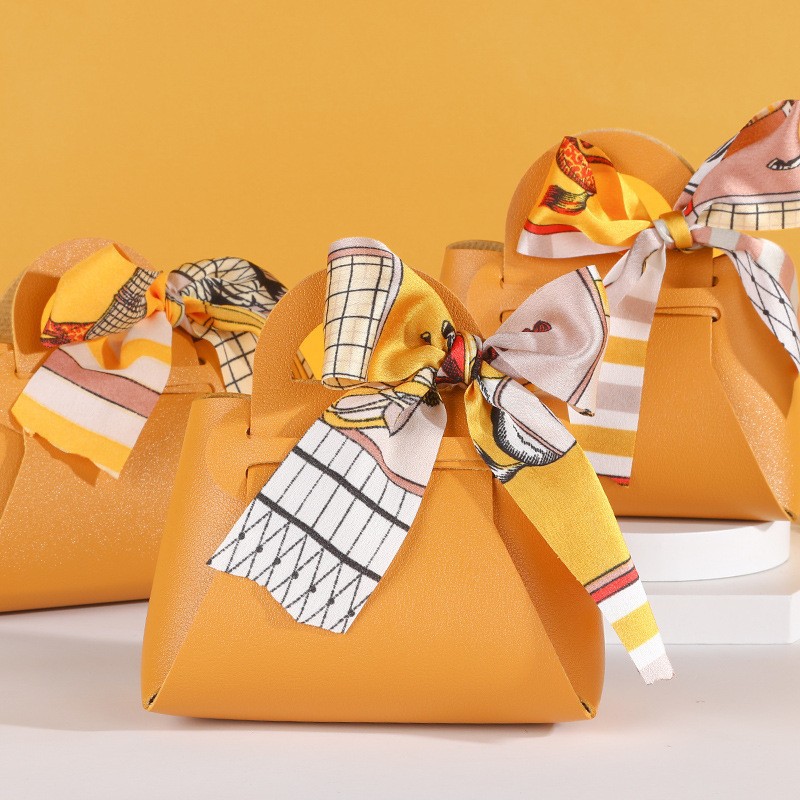 Children's Happy Candy Bag Leather Candy Bag Christmas Gift Bag with Diverse Styles