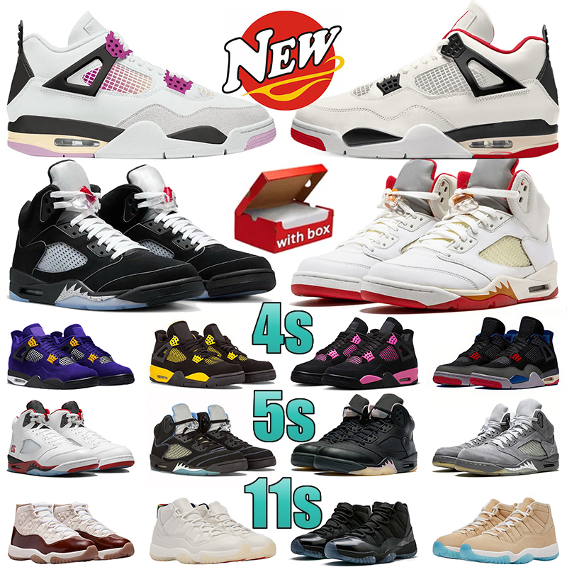og 5 with box 4s 5s 11s basketball shoes 4 comic black cat metallic reimagined 5 wolf grey fire red 11 gamma blue china outdoor sports sneakers jump mans 5 trainers