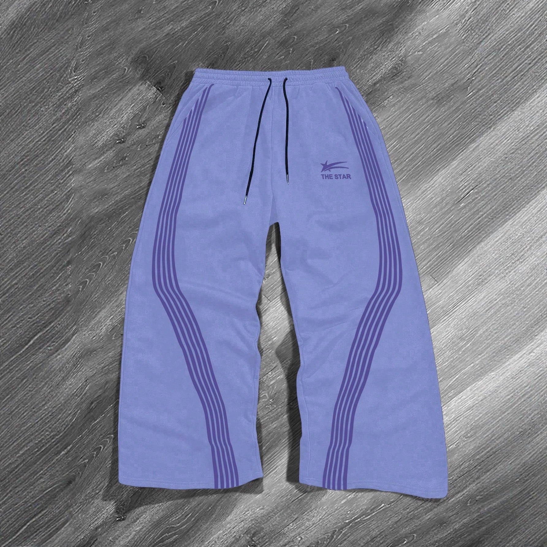 Men's Pants Clothes Striped Print Sports Sweatpants Autumn Casual Men's Street Fashion Versatile Wide-Leg Long Pants Daily Commute Men'