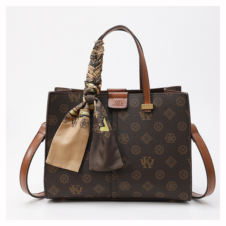 wk Crossbody Bag Luxury Bag Handbag Women Spring New High End Vintage Monogram Shoulder Bag Shopping Tote Large Capacity Color Blocking Commuter