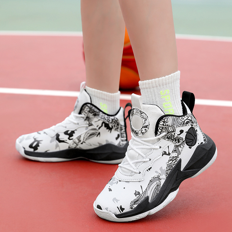 kids designer sneakers hightop unisex basketball shoes men women cushioning sneakers portable breathable noslip outdoor sports shoes
