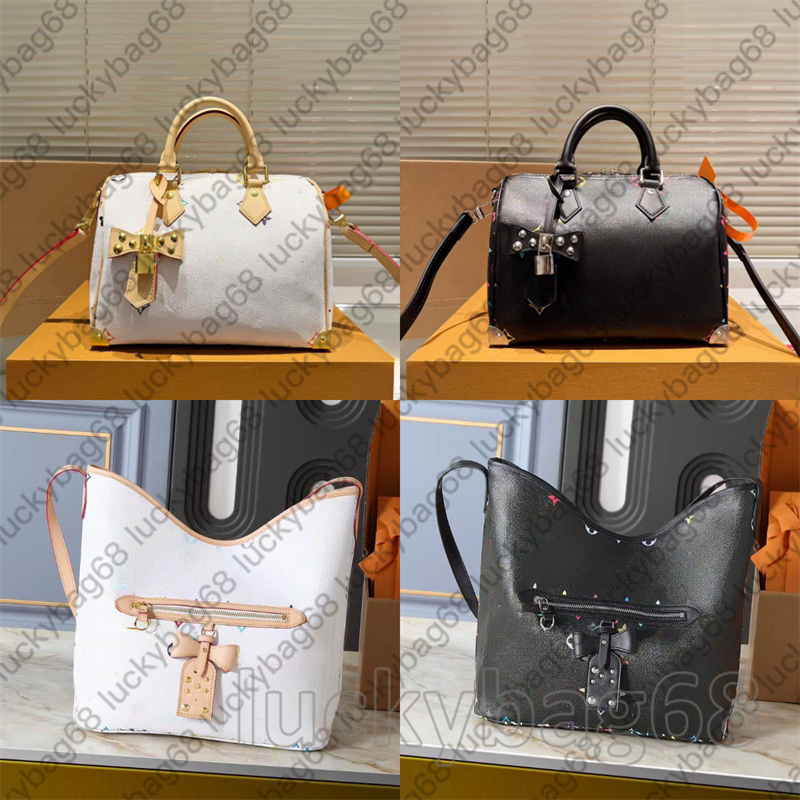 26ss Designer Rivet Murakami Bag TM LINEUP Handbag Luxury Bag Woman Multicolored Shoulder Tote Bag Rainbow Crossbody Bag Travel Bag Purse High Quality M27789 M27582