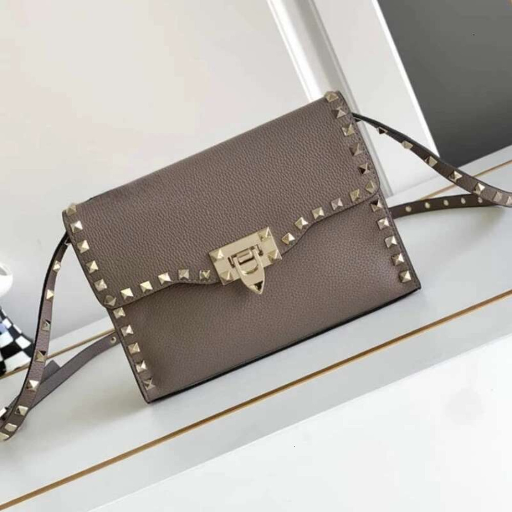 Rockstud Bag Design Rivet Crossbody Bag sac luxe Women Genuine Leather Single Ladies Hand Bags Shoulder Messenger Stud Purses And Handbag 5b