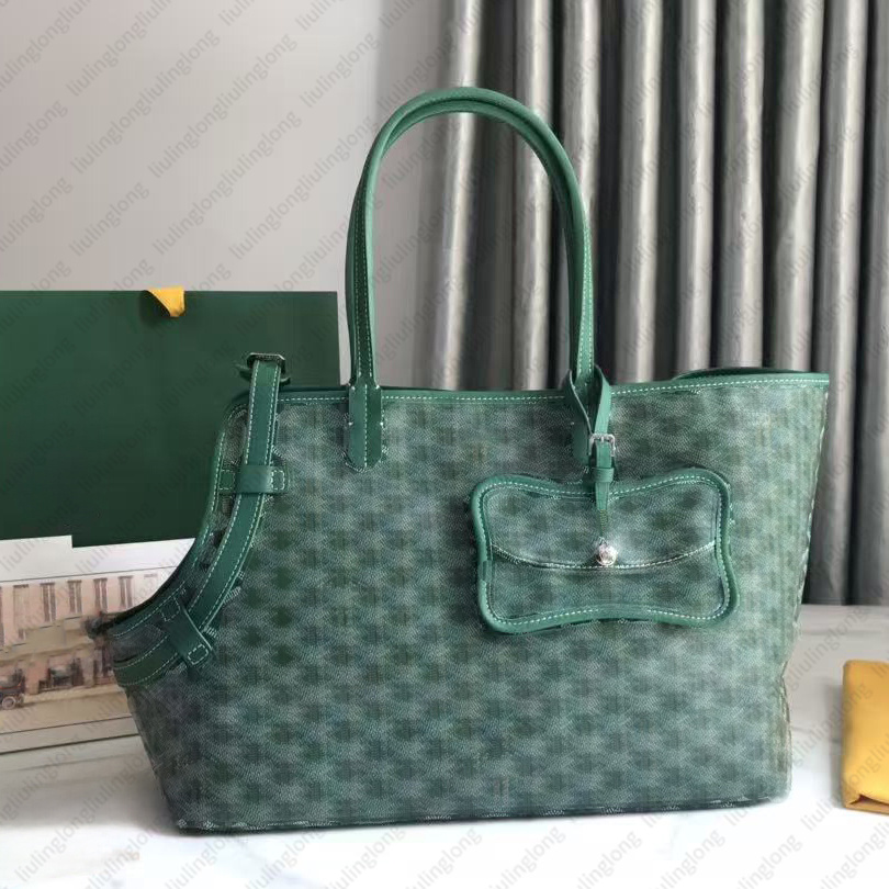top quality designer pet handbag classic puppy kitten suitcase genuine leather functional shoulder bag classic brand handbag outdoor luxury pet bag travel walking