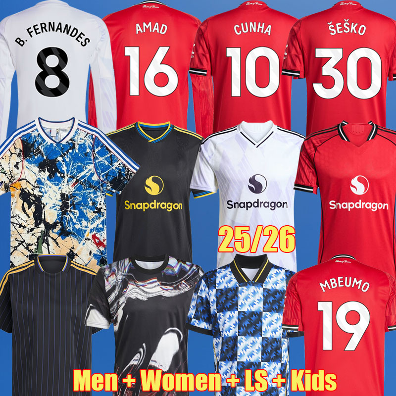 4XL 25 26 AMAD CUNHA UGARTE MOUNT MAGUIRE soccer jerseys 2025 2026 SANCHO Fernandes ANTONY MAINOO CASEMIRO CASEMIRO DE LIGT football shirt man women kids kit