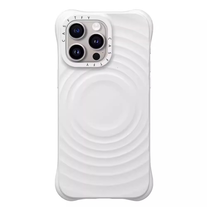 New arrival Letter Wave Pattern Compatible with Apple 17PROMAX Magnetic Phone Case iPhone16p/13Pro/14