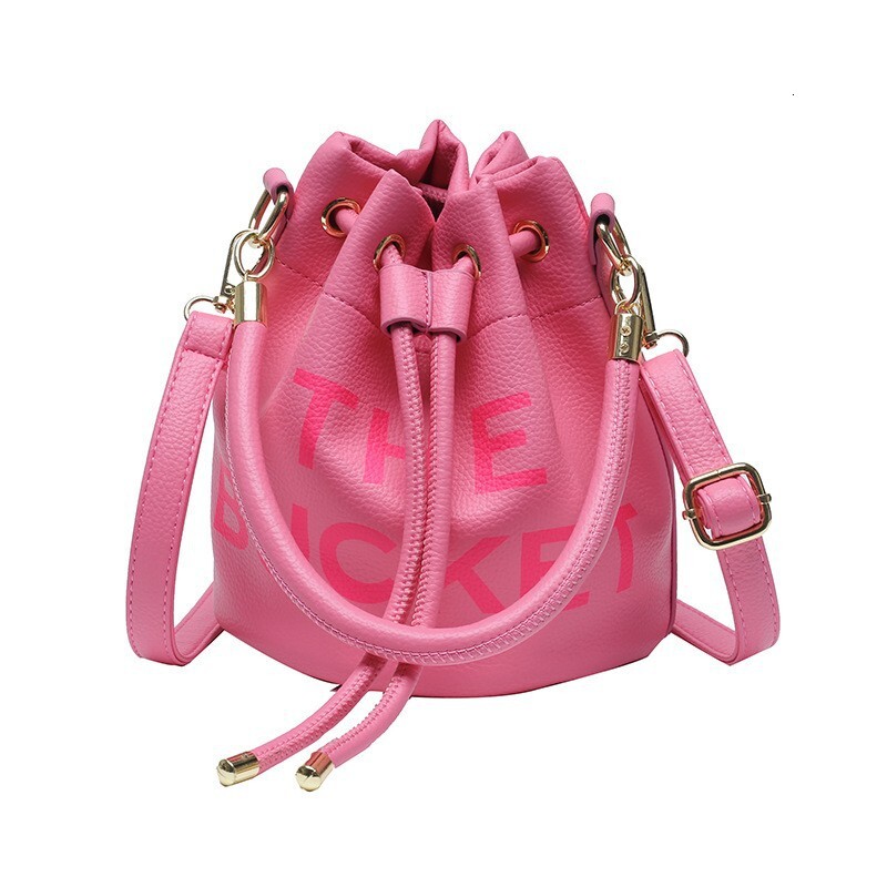 Free shipping designer High-End Single Shoulder for Women Korean Fashion Printed Crossbody Ins Hot Drawstring Bucket Bag Handbag