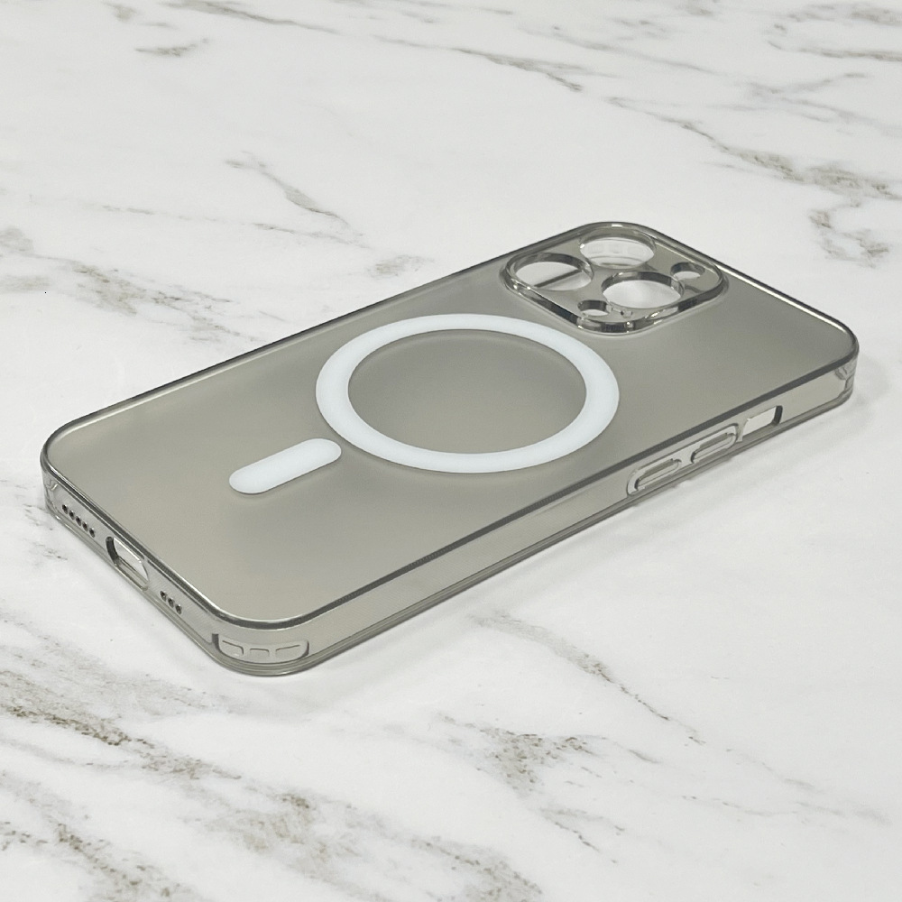 Transparent Glass Magnetic Official Magsafe Phone Case Compatible with iPhone 17 Apple 16 Pro Matte Protective Cover