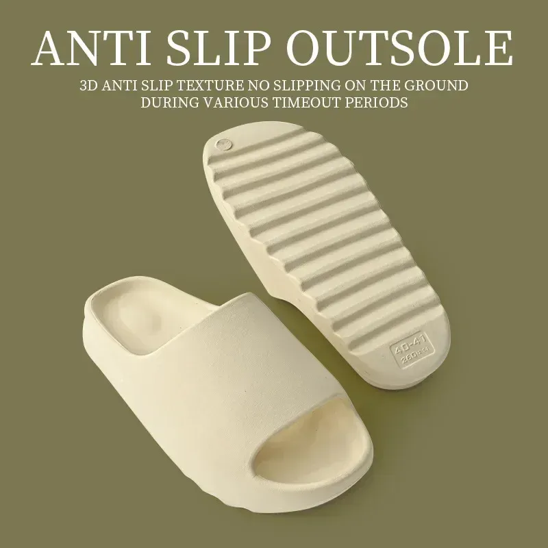 Luxury Slippers EVA Slides Thick Sandals Soled solid color Womens Flip Flops Mens Fashion Summer Home Soft Bottom Beach shoes