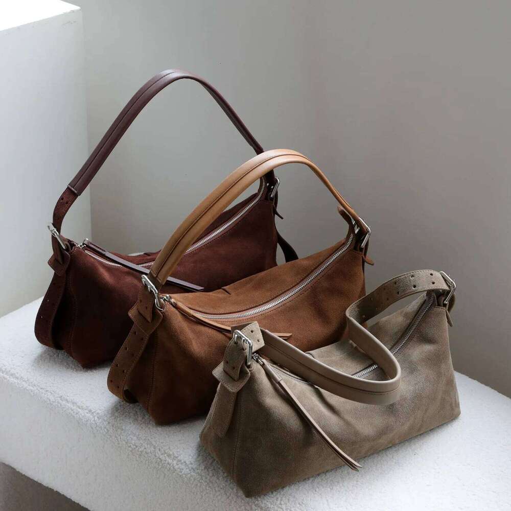 KABAHEBINGJUE Suede Cowhide Shoulder Bag Crossbody Design for Everyday Use 1100368158